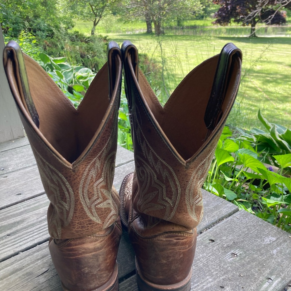 Justin Boots Women's Light Brown Western Cowboy Boots - Picture 3 of 9